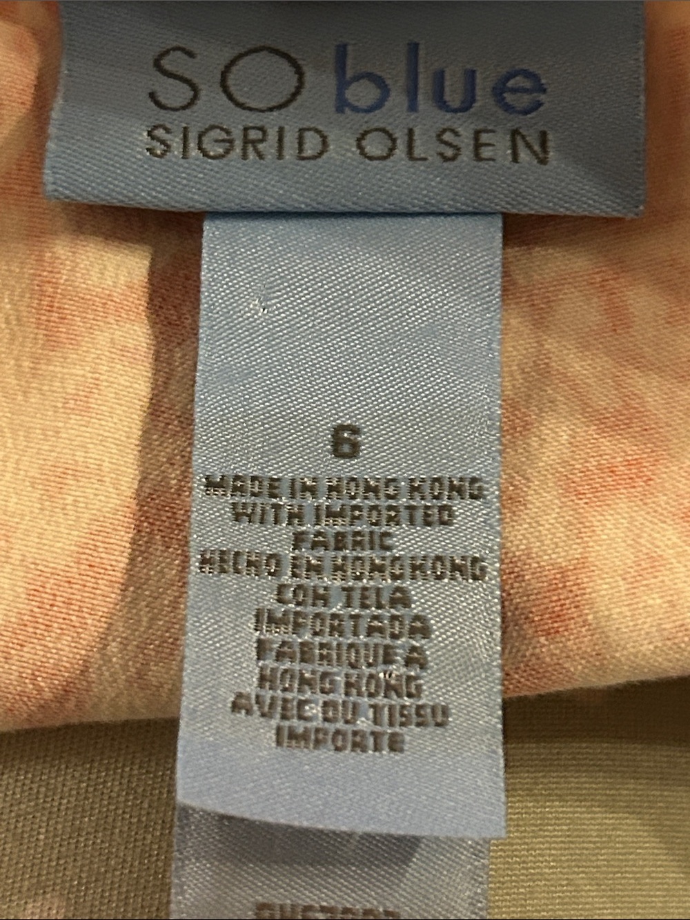 Sigrid Olsen Orange and White Patterned Pants - Picture 3 of 3